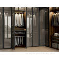 Moderne Holzgarderobe Customized Walkin Garderobe mit LED